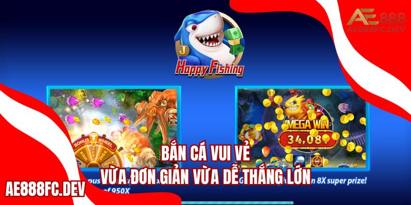 Bắn cá vui vẻ sở hữu lối chơi đơn giản và thân thiện